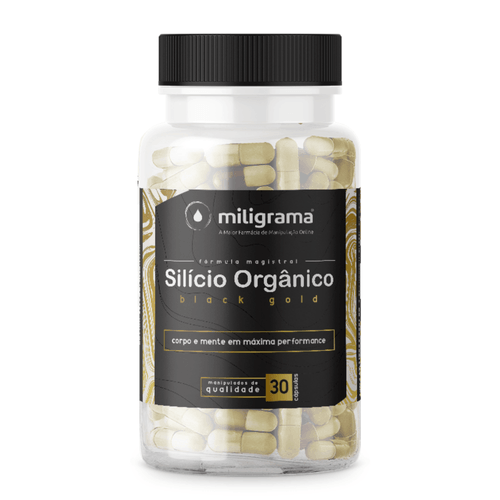 Silicio Orgânico Black Gold 30 Doses Sem Sabor/Aroma 30 Doses Branca/Transparente