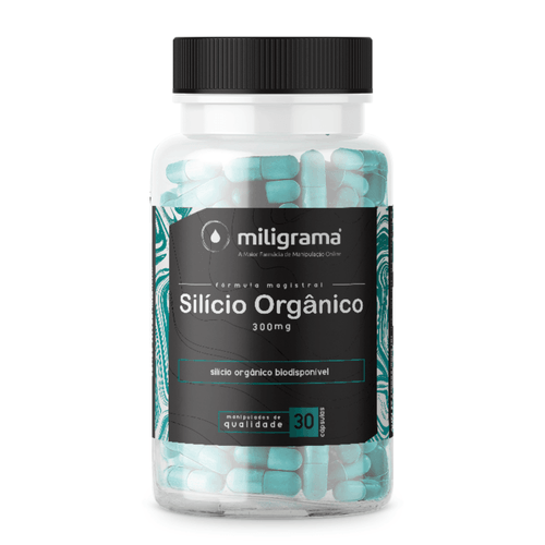 Silicio Orgânico 300mg 30 Cápsulas com Selo de Originalidade Sem Sabor/Aroma 30 Cápsulas Branca/Transparente