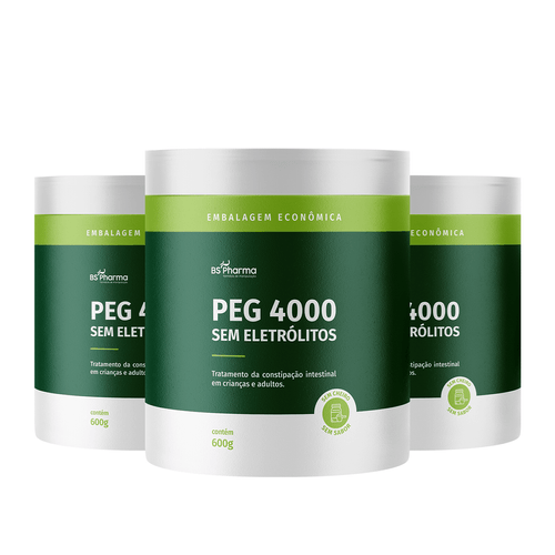 Combo PEG 4000 - Embalagem econômica 3 Potes 3x600g