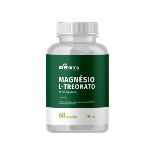 Magnésio L-Treonato Monoidratado 450 mg 120 Cápsulas 120 Cápsulas Magnésio L-Treonato Monoidratado 450 mg 120 Cápsulas 120 Cápsulas