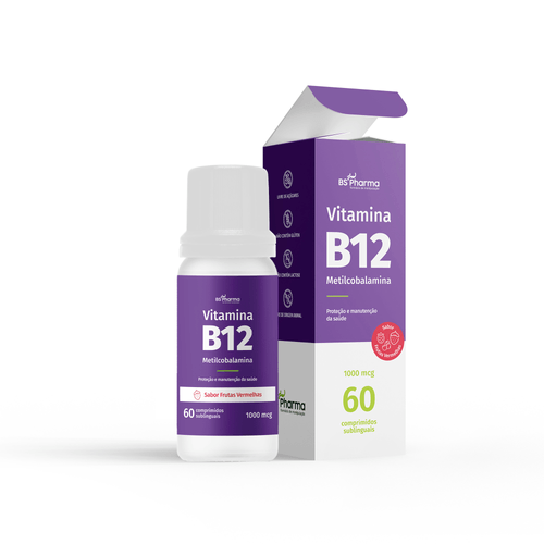 Vitamina B12 (Metilcobalamina) 1000 mcg - Sublingual 60 Comprimidos Vitamina B12 (Metilcobalamina) 1000 mcg - Sublingual 60 Comprimidos