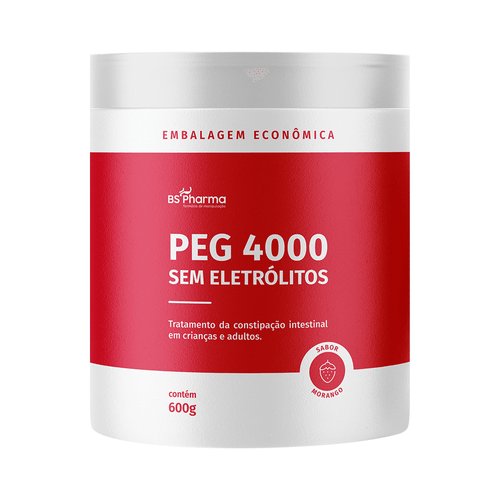 PEG 4000 Embalagem Econômica - Morango 600 gramas