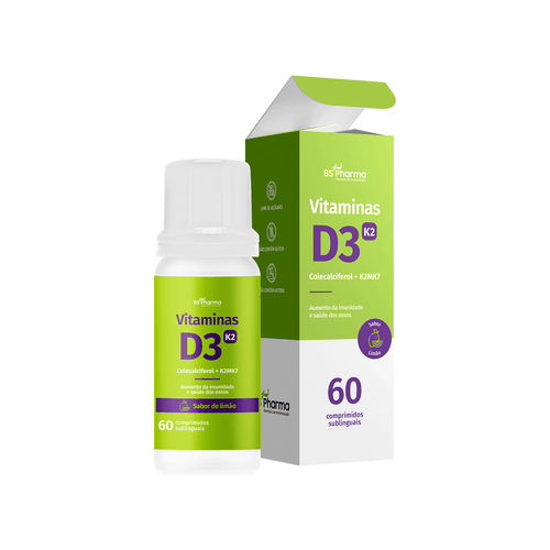 Vitamina D3 + K2 Sublingual 60 Comprimidos Vitamina D3 + K2 Sublingual 60 Comprimidos