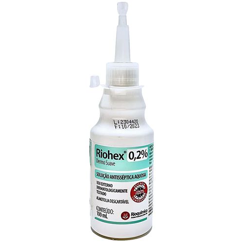 Clorexidina Dermo Suave 0,2% Riohex 100ml Antisséptica