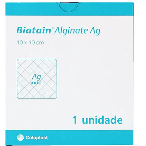 Curativo Biatain AG Coloplast Prata/Cálcio 3760 10x10cm - unidade Curativo Biatain AG Coloplast Prata/Cálcio 3760 10x10cm - unidade