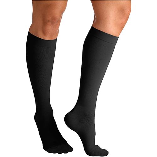 Meia 3/4 Essencial Conforto Sigvaris 15-20mmHg Preta Fechada G2