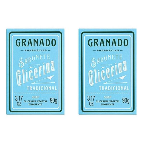 KIT 2 Sabonetes em Barra Glicerina Tradicional Granado 90g KIT 2 Sabonetes em Barra Glicerina Tradicional Granado 90g