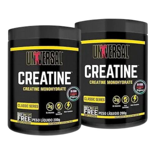 KIT 2 Creatina Monohidratada Universal Nutrition 200g 200g