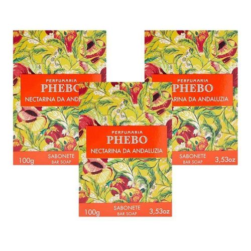 KIT 3 Sabonete em Barra Phebo Nectarina da Andaluzia Granado 100g