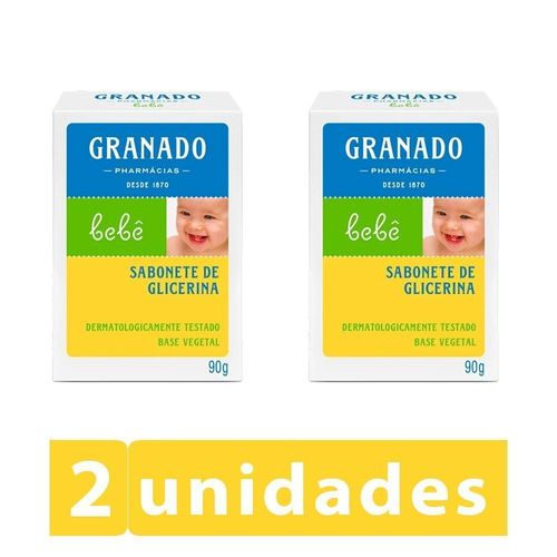 KIT 2 Sabonetes em Barra de Glicerina Granado Bebê Tradicional 90g