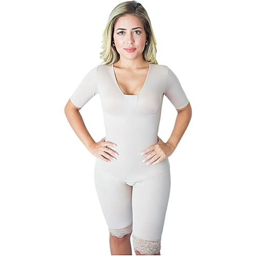 Cinta Modeladora 1/2 Perna 732A com Manga 3/4 Tam 42/P Bege