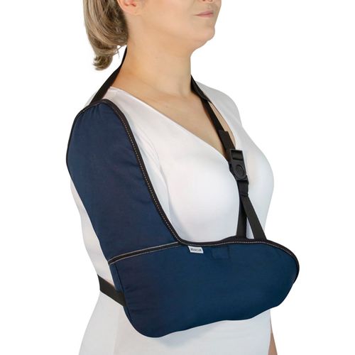 Tipoia Estabilizadora Velpeau Estofada Mercur - Sem Orifício - Azul Marinho - GG