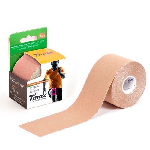 Bandagem Elástica Kinesio TMax - 5cm x 5m - Bege Bandagem Elástica Kinesio TMax - 5cm x 5m - Bege