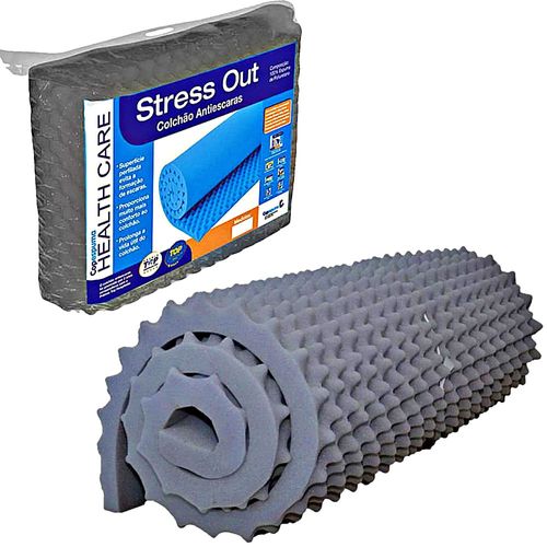 Colchão Tipo Caixa de Ovo Stress Out D28 Copespuma - Solteiro - Cinza Colchão Tipo Caixa de Ovo Stress Out D28 Copespuma - Solteiro - Cinza