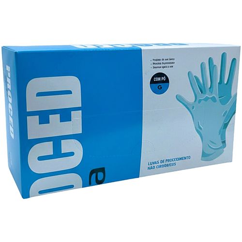 Luva de Látex com Pó Proced Lemgruber Tam G - 100 Luvas Luva de Látex com Pó Proced Lemgruber Tam G - 100 Luvas