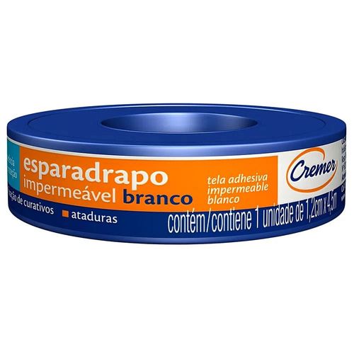 Esparadrapo Impermeável Cremer Branco 1.2cmX4.5m - unidade Esparadrapo Impermeável Cremer Branco 1.2cmX4.5m - unidade