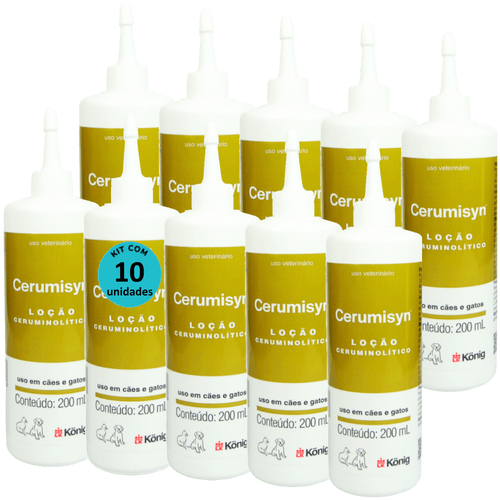 Cerumisyn 200ml Loção Ceruminolítico König Kit Com 10 unid