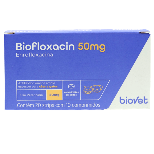 Biofloxacin 50mg Display C/ 200 Comprimidos- Biovet Biofloxacin 50mg Display C/ 200 Comprimidos- Biovet