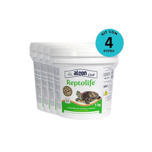 Kit Ração Alcon Club Reptolife 1kg - com 4 unidades