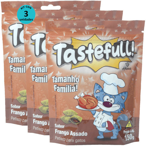 Hana Tastefull Nuggets Para Gatos Frango Assado 150g Kit 3 un