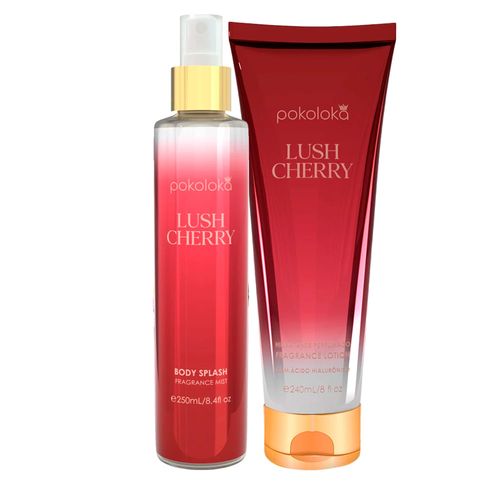 Kit Pokoloka Lush Cherry - Body Splash 250ml + Body Lotion 240ml NULO Kit Pokoloka Lush Cherry - Body Splash 250ml + Body Lotion 240ml NULO