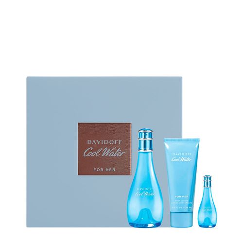 Kit Davidoff Cool Water Feminino - Eau de Toilette 100ml + 15ml + Body Lotion 75ml NULO