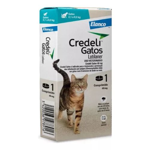 Credeli Gatos 48Mg - 1 Comp -Gatos de 2,1 a 8Kg Sim Credeli Gatos 48Mg - 1 Comp -Gatos de 2,1 a 8Kg Sim