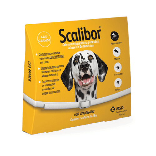 Coleira Antiparasitária Scalibor - 63cm  / 25g Coleira Antiparasitária Scalibor - 63cm / 25g Sim