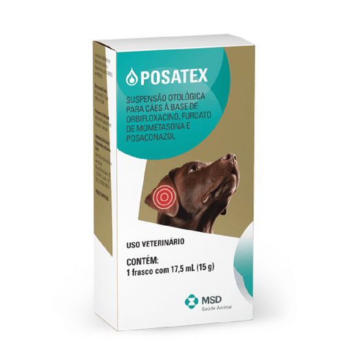 Suspensão Otológica para Cães POSATEX 17,5ml (15g) único