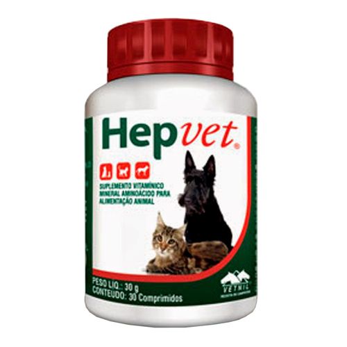 HEPVET - frasco com 30 comprimidos 30 compr