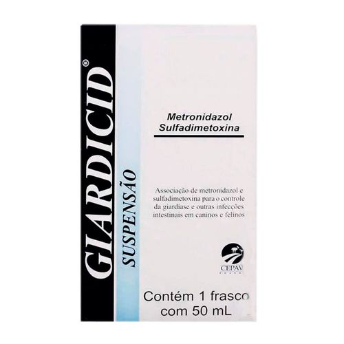 Giardicid Suspensão - frasco com 50ml único Giardicid Suspensão - frasco com 50ml único