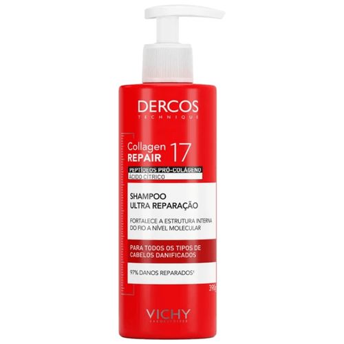 Shampoo Vichy Dercos Collagen Repair 17 Ultra Reparação 390g Shampoo Vichy Dercos Collagen Repair 17 Ultra Reparação 390g