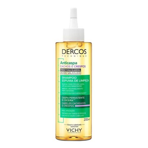 Dercos Shampoo Espuma de Limpeza Anticaspa Cachos e Crespos 200ml Dercos Shampoo Espuma de Limpeza Anticaspa Cachos e Crespos 200ml