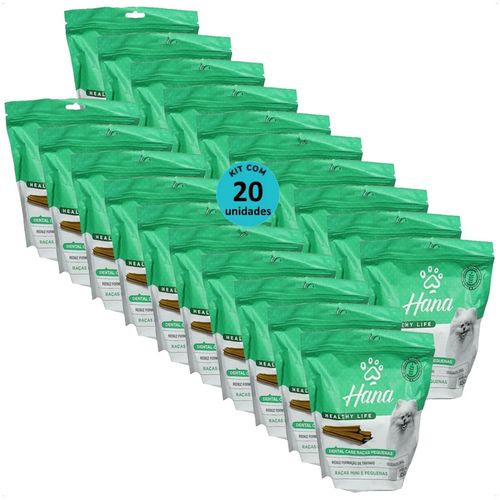 SNACK HANA LIFE DENTAL CARE CÃES ADULTOS RAÇAS MINI E PEQUENAS 450G KIT COM 20 SNACK HANA LIFE DENTAL CARE CÃES ADULTOS RAÇAS MINI E PEQUENAS 450G KIT COM 20