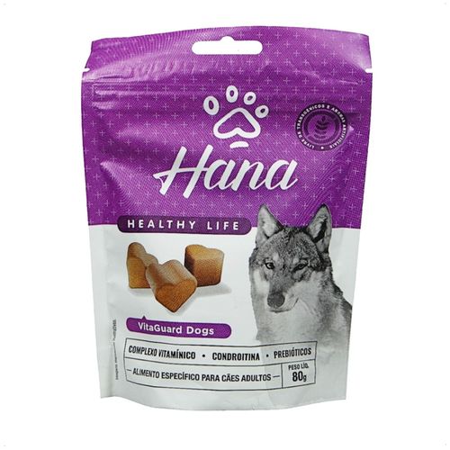 SNACK HANA HEALTHY LIFE VITAGUARD DOGS PARA CÃES ADULTOS 80G