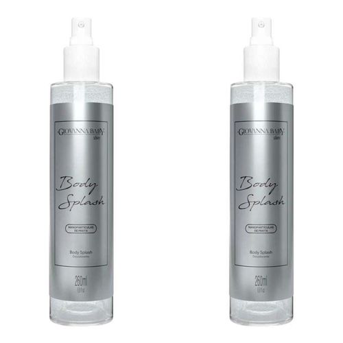 KIT 2 Body Splash Giovanna Baby Silver 260ml 260ml Cinza KIT 2 Body Splash Giovanna Baby Silver 260ml 260ml Cinza