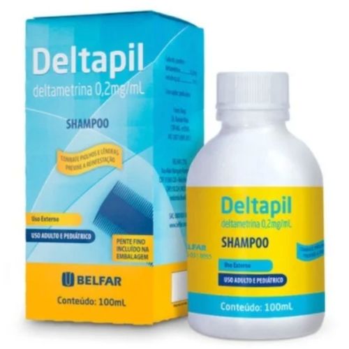 Deltapil Shampoo Para Piolho 100mL Com Pente Fino Belfar