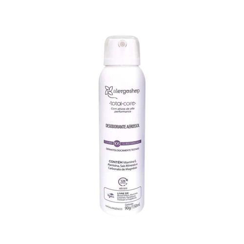 Desodorante Aerosol Hipoalergênico Total Care Alergoshop 150ml branco Desodorante Aerosol Hipoalergênico Total Care Alergoshop 150ml branco
