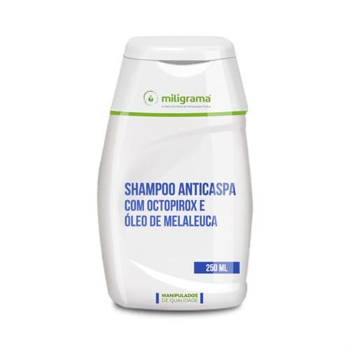 Shampoo Anticaspa: octopirox e óleo de melaleuca 250ml Shampoo Anticaspa com Octopirox e Óleo de Melaleuca 250ml