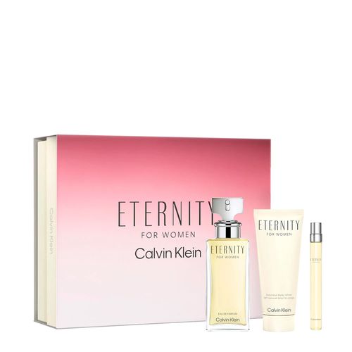 Kit Calvin Klein Eternity Feminino - Edp 100ml + 10ml + Bl 100ml NULO Kit Calvin Klein Eternity Feminino - Edp 100ml + 10ml + Bl 100ml NULO
