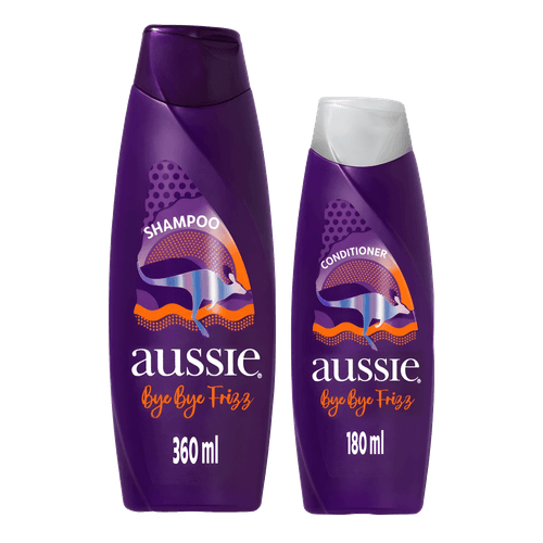 Kit Aussie Bye Bye Frizz - Shampoo 360ml + Condicionador 180ml NULO