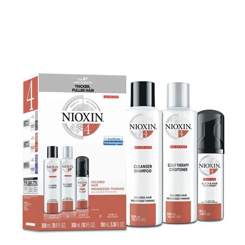 Kit Nioxin Sist 4 - Shampoo 300ml + Condicionador 300ml + Finalizador 100ml Kit Nioxin System 4 - Shampoo 300ml + Condicionador 300ml + Finalizador 100ml NULO