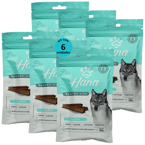 SNACK HANA HEALTHY LIFE DOGZEN CÃES ADULTOS 100G KIT COM 6 SNACK HANA HEALTHY LIFE DOGZEN CÃES ADULTOS 100G KIT COM 6