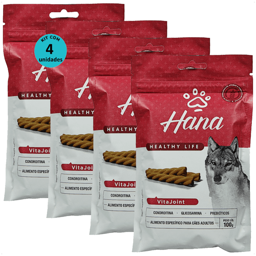 SNACK HANA HEALTHY LIFE VITAJOINT CÃES ADULTOS 100G KIT COM 4 SNACK HANA HEALTHY LIFE VITAJOINT CÃES ADULTOS 100G KIT COM 4