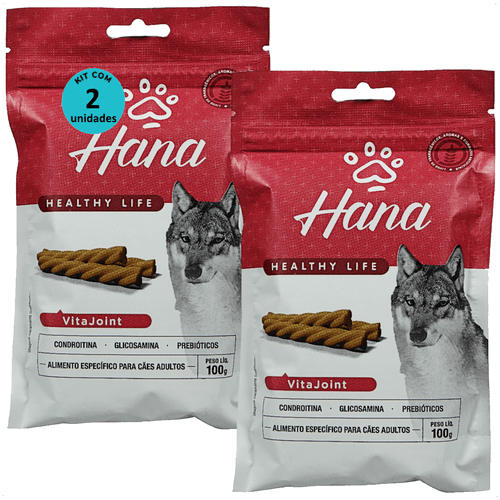 SNACK HANA HEALTHY LIFE VITAJOINT CÃES ADULTOS 100G KIT COM 2
