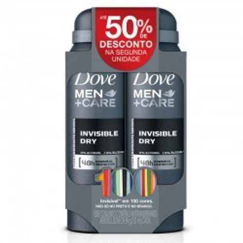Kit-Desodorante-Dove-Men-Care-Aerosol-Invisible-Dry-Masculino-2-Unidades-89g Kit-Desodorante-Dove-Men-Care-Aerosol-Invisible-Dry-Masculino-2-Unidades-89g