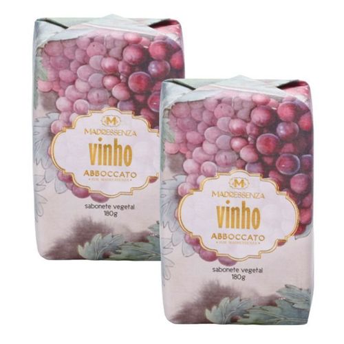 KIT 2 Sabonetes em Barra Vinho Madressenza 180g KIT 2 Sabonetes em Barra Vinho Madressenza 180g