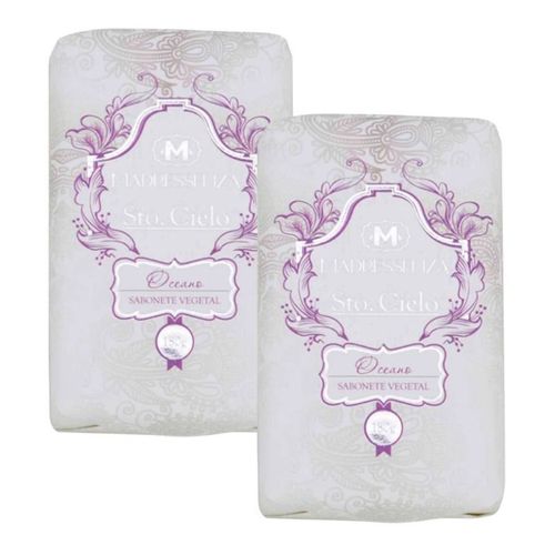 KIT 2 Sabonetes em Barra Oceano Madressenza 180g KIT 2 Sabonetes em Barra Oceano Madressenza 180g