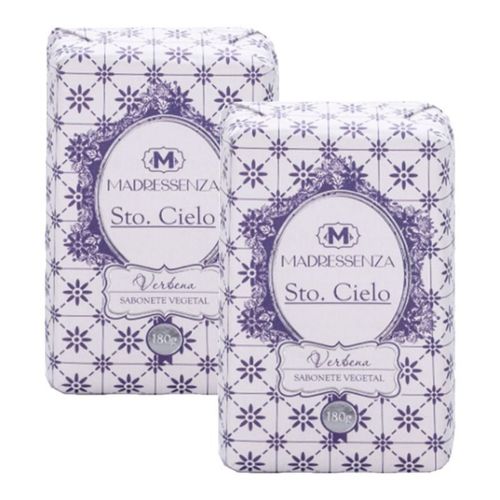 KIT 2 Sabonetes em Barra Verbena Madressenza 180g KIT 2 Sabonetes em Barra Verbena Madressenza 180g