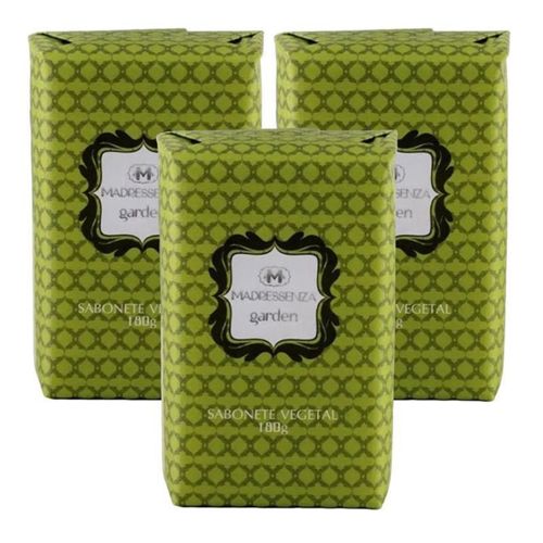Kit 3 Sabonetes Em Barra Garden Madressenza 180G